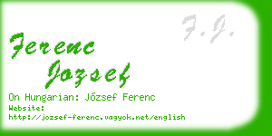 ferenc jozsef business card